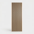 Acoustic Slatted Wood Wall Panel | 2×9 Ft | Light Oak