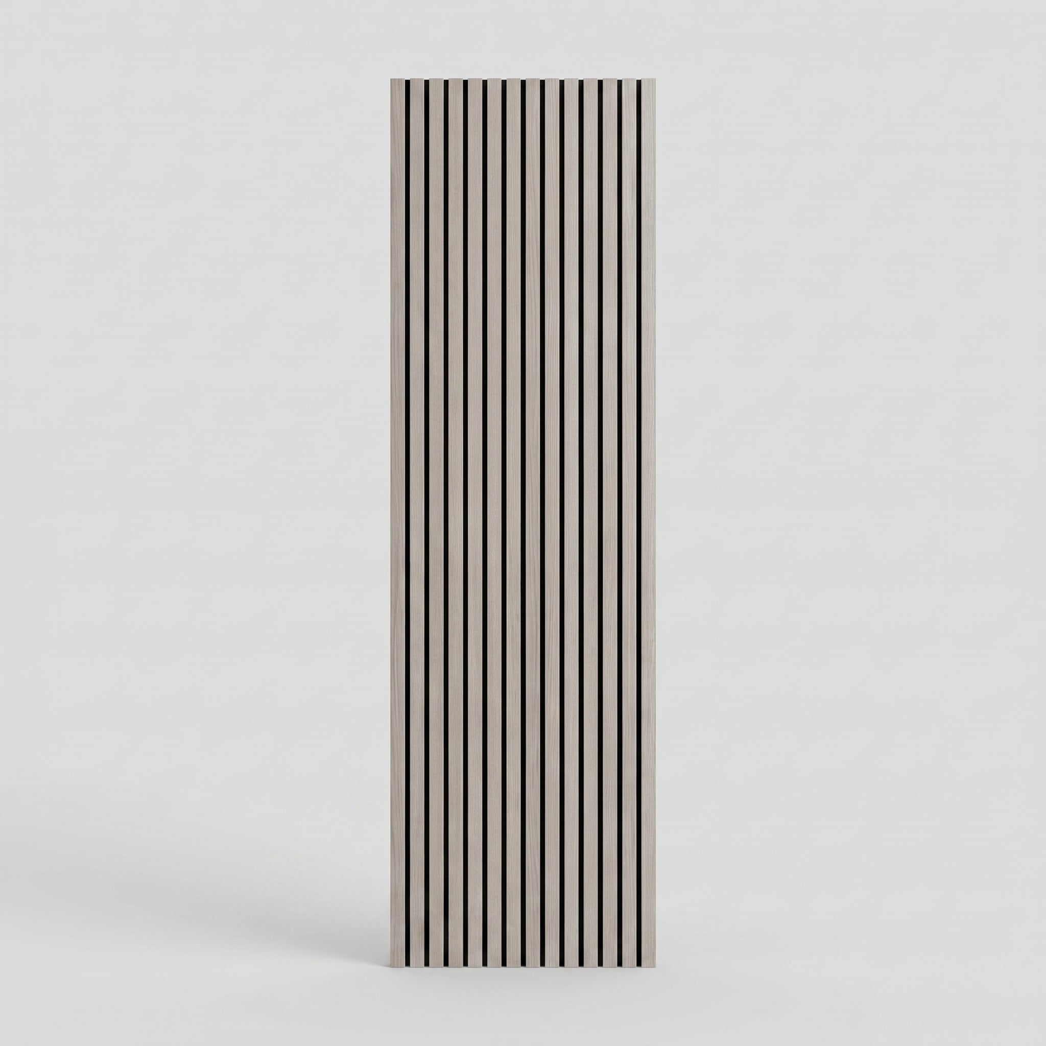 Acoustic Slatted Wood Wall Panel | 2×9 Ft | Grey Oak
