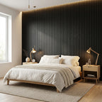 PVC Wall Grille Panel | 108 x 6.5 Inches | Black
