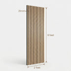 Acoustic Slatted Wood Wall Panel | 2×9 Ft | Light Oak