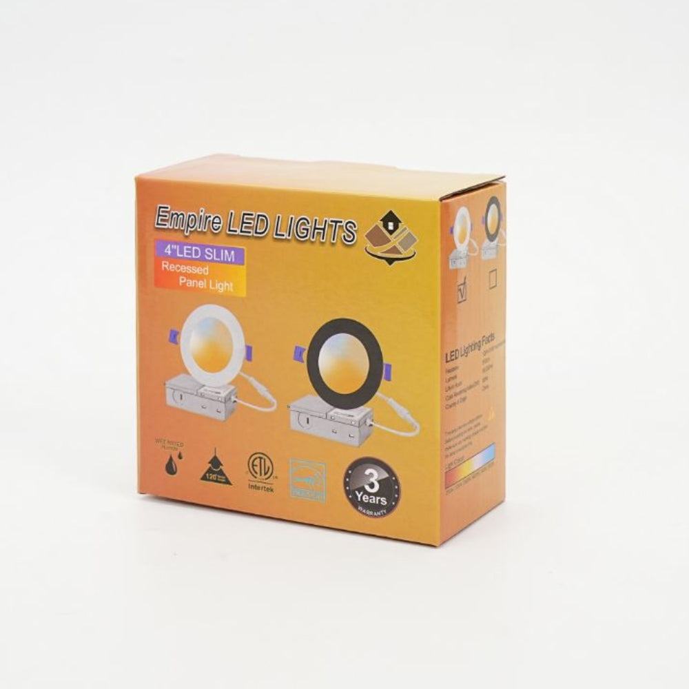 4" LED Slim Recessed Panel Light | Dimmable Pot Light | 5 CCT Options