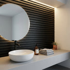 PVC Wall Grille Panel | 108 x 6.5 Inches | Black
