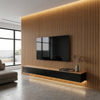 PVC Wall Grille Panel | 108 x 6.5 Inches | Oak