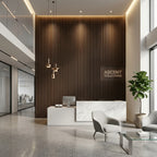 PVC Wall Grille Panel | 108 x 6.5 Inches | Walnut