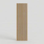 Acoustic Slatted Wood Wall Panel | 2×9 Ft | White Oak