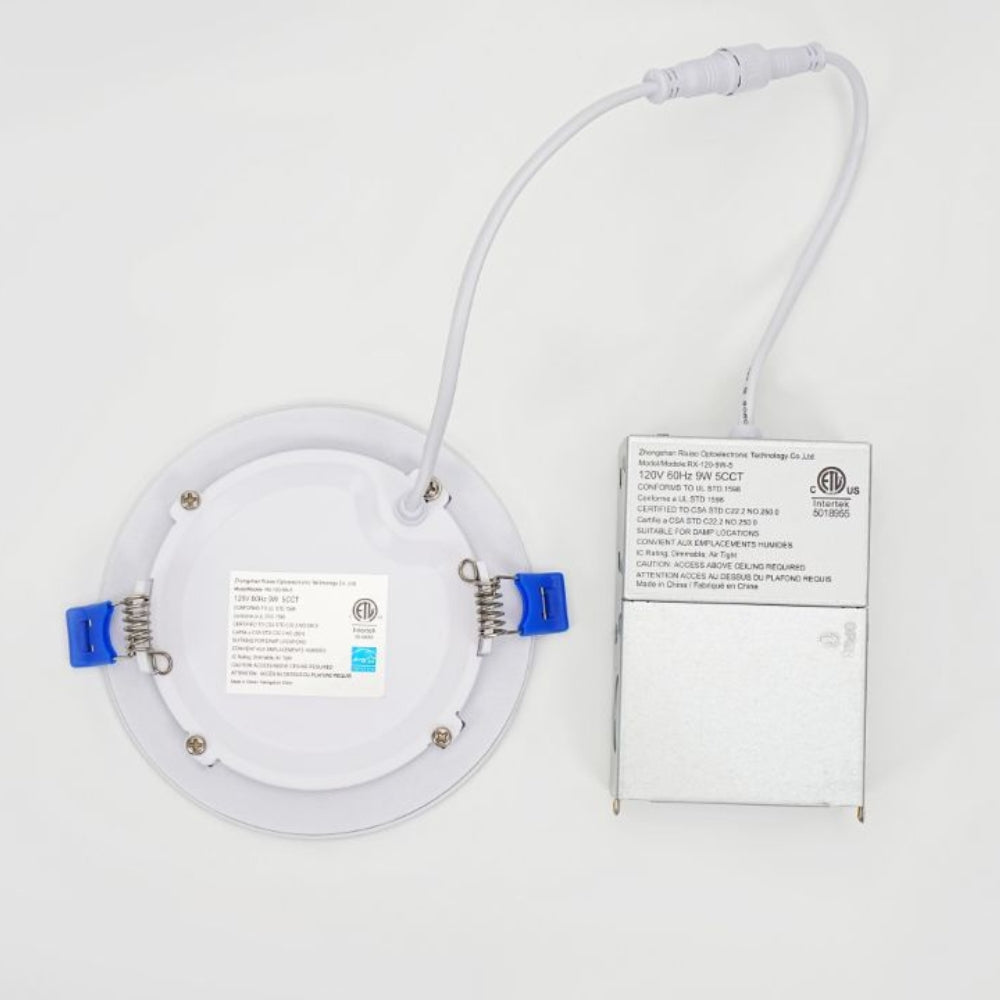 4" LED Slim Recessed Panel Light | Dimmable Pot Light | 5 CCT Options