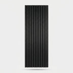 Acoustic Slatted Wood Wall Panel | 2×9 Ft | Charcoal Black